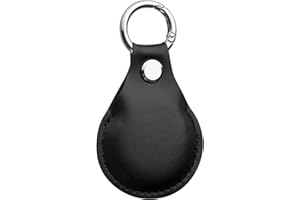 CaSZLUTION Case for Chipolo POP Tracker Tag, Microfiber PU Leather Protective Cover with Keychain Compatible with Chipolo ONE/ONE Spot/ONE Point and for Airtag, 1 Pack (Case Only)