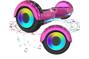 ELEKGO Hoverboard 6.5 Inch with Bluetooth Speaker Self-balancing Scooter, Colorful Light Motor, LED Lights for Kids