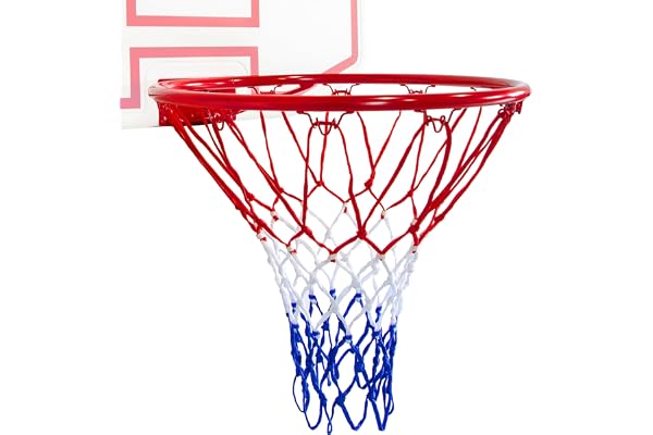molti Panier de basket Ø 45 cm/37 cm HangRing Basketball avec filet et vis de fixation extérieur + 4 vis de fixation