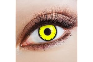 ARICONA KONTAKTLINSEN Couleur des lentilles de contact Vampir Fever de aricona – années couvrant la lentille à terme pour les yeux sombres et claires- sans correction- les lentilles colorées pour le carnaval- des soirées à thème et des costumes d'Halloween