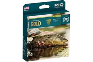 RIO PRODUCTS Rio Premier Gold Fly Line, fácil de lanzar Moscas de tamaño 2 a 22, línea de Mosca definitiva con Rendimiento Ultra Deslizante
