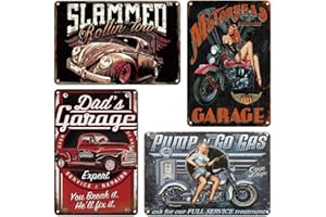 QUMENEY Lot de 4 panneaux muraux vintage en métal avec motif de peste - Décoration pour café, bar, pub, bière (30 x 20 cm)