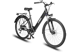 Oryxearth Pedelec E-Bike, Torque Sensor Electric Bicycle, 27.5 Inch E Bike Men Women, 250 W Rear Motor, 10 Ah/36 V Lithium Battery, 25 km/h 100 km Range, City Bike E Bike for Adults