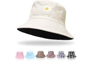 Keho Bucket Hats Women - Reversible Cotton Summer Beach Sun Hats Foldable Fisherman Hat for Travel Beach Hiking UK