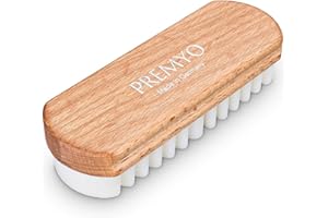 PREMYO Cepillo para Gamuza Brinda un Cuidado Suave al Nobuck, Velour, Ante o Cuero de Grano Completo. Cepillo para Zapatos de Ante. Cepillo Crepe Suave para una Limpieza protegiendo Todos los cueros