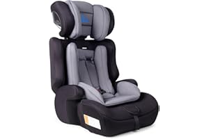 Toral Alzador Coche Niño - Silla Coche Grupo 1 2 3 i-Size - Desde 76-150 cm - Silla Coche Bebe - Elevador coche niño y niña - Silla bebe coche Modelo Gris