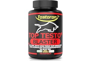 ‎TOSTORON TOP TESTO¹ BLASTER hochdosiert ¹Zink trägt zum Erhalt eines normalen TESTOSTERONSPIEGELS bei - 166 Kapseln TRIBULUS, MACA SCHWARZ, Arginin, Citrullin, Cordyceps, mit 14 MEGA Zutaten, 1 Dose (1x134,1g)