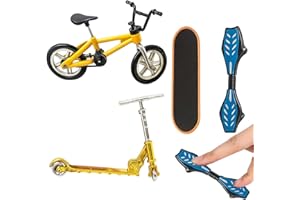 SrgPui Finger Scooter, 4PCS Finger Scooters Set, Tech Deck Scooter for Finger Tricks, Training and Coordination, Finger BMX for Kids and Adults, Party Favours and Desk Decor