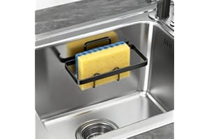 THATSRAD THATSRA Portaspugne per Lavello Cucina Supporto per Spugna in Acciaio Inox Porta Spugna Autoadesivo Portaspugne Impermeabile Senza Foratura Porta Strofinacci 2 in 1 per Spugna e Spazzola
