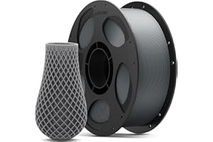 ANYCUBIC PLA+ Filamento per Stampante 3D,PLA più,Elevata resistenza e resistenza alle alte temperature,eccellente adesione e resistenza alla deformazione,(Grigio 1kg)