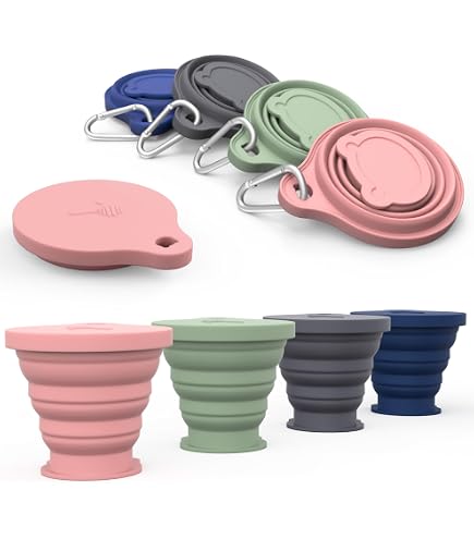 4 Tasses Pliables En Silicone Ksvaye - 250ml - Sans BPA - Pour Camping, Randonnée, Voyage