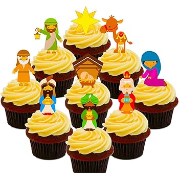 Anniversary House Nativity Cake Topper Kit Amazon Co Uk Toys Games