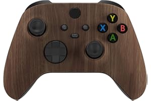 ‎EXTREMERATE eXtremeRate Front Gehäuse Case für Xbox Series X&S Controller, Vorderseite Hülle faceplate Cover Skin Shell Zubehör für Xbox Core Controller-Holz Optik
