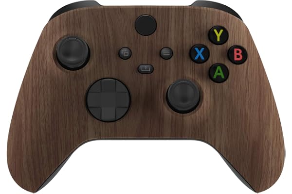 eXtremeRate Coque Avant Customisée pour Xbox Séries X/S, Coque Avant de Remplacement pour Xbox Séries X/S Manette, Grain de Bois