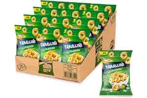 APERI SNACK Aperisnack® - AP01.002.12 Tarallino Classico Vassoio 20pz Monoporzione 35g Snack Salati e Stuzzichini Ideali per l'Aperitivo e Le tue Feste