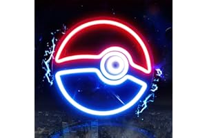 EXOOHOUO Anime Ball Neon Light Sign, Dimmable Neon Signs for Bedroom, USB Powered Led Neon Light for Wall Decor, Bar, Kids Room, Gamer Gift for Teen Boys, Blue(9.9"x9.8")