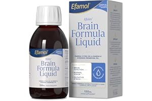Efamol Efalex Brain Formula Liquid 150ml | Omega 3 Liquid Brain Supplement | Omega 3 DHA + EPA | Omega 6 Evening Primrose Oil | Fish Oil Omega 3 Brain Vitamins | Brain Supplements with Thyme Oil
