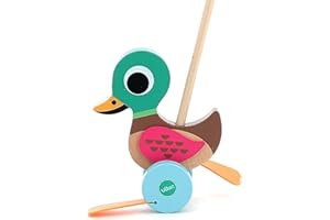 Vilac Canard à Pousser Ingela P. Arrhenius, 16 x 8 x 62 cm