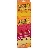 Scrub Daddy + Scrub Mommy 3 Pack - Smiling Face Scrubbing Sponges for Cleaning and Scrubbing - Multipack of Anti-Scratch Kitc
