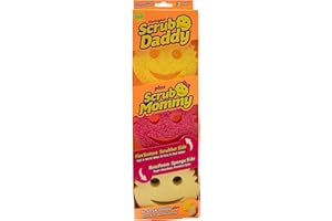 Scrub Daddy + Scrub Mommy 3 Pack - Spugna da cucina a doppia faccia che cambia texture - Spugna super assorbente lato