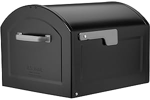 ARCHITECTURAL MAILBOXES 950020B-10 Centennial Black Mailbox Post Mount, XL