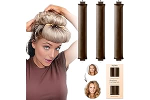 NYLEA Bandes de Curls Sans Chaleur, Nouveaux Bigoudis pour la Nuit 3 Pièces Défrisage Nocturne Boucles Sans Chaleur Diy Boucles d'Une Nuit Élastiques Sans Chaleur Bigoudis Boucles pour la Nuit pour Cheveux
