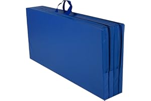 Cannons UK Foldable Gymnastics Mat - Blue, 8 ft x 4 ft x 50 mm