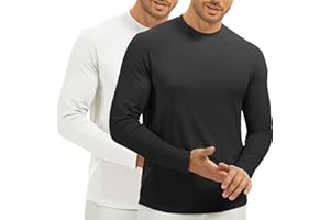 MEETWEE Maglietta Uomo ManicaLunga Sportiva,Asciugatura Rapida T-Shirt per Palestra,Corsa e Allenamento 1/2 Pack