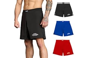 ELITE SPORTS Pantalones cortos de lucha para hombre, color negro, Jack UFC, para artes marciales mixtas, BJJ, No Gi, Grappling, jiu jitsu