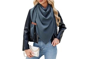 PASUDA Damskie szaliki bawełniany trójkątny szalik lekki szal chusta chustka jednokolorowa oddychająca miękka długi szalik prezent na jesień zimę kobiety mężczyźni codzienna impreza