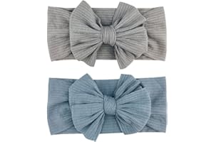 WEIESCIE 2PCS Baby Stirnband,Baby Mädchen Stirnbänder,Neugeborene Kleinkinder Haarbänder und Bögen Kinder Haarschmuck,Elastisches Stirnbänder für Kinder Kleinkinder Säuglinge Neugeborene