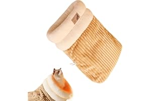 Ouqrret Cat Nest Sleeping Bag, Cute Cat Winter Warm Sleeping Bag, Semi-Enclosed Cat Sleeping Bed, Burrowing Cozy Soft Comfortable Bed, Cat Nest Sleeping Bag Comfortable For Cats Small Dog (Brown)