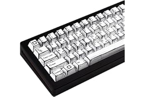 JOLINTAL Keycaps Manga Japonais 136 Touches Blancs en PBT Profil Dye-Sublimation Cerise Keycap Set pour Commutateurs Mécaniques Cherry Gateron MX