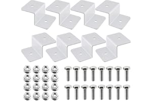 Liuer 8PCS Pannello solare Z Staffa Solar Panel Staffe di Montaggio Set Pannelli Solari per Camper, Camion per Auto, Roulotte Montate Su Tetto a Griglia (Con Dadi e Bulloni)