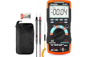 Multimètre Numérique INFURIDER 770T TRMS 6000 Comptes DMM Voltmètre Ampèremètre à Plage Automatique pour AC/DC Volt Ampères Ohm, Diode, Capacité, Température, Continuité