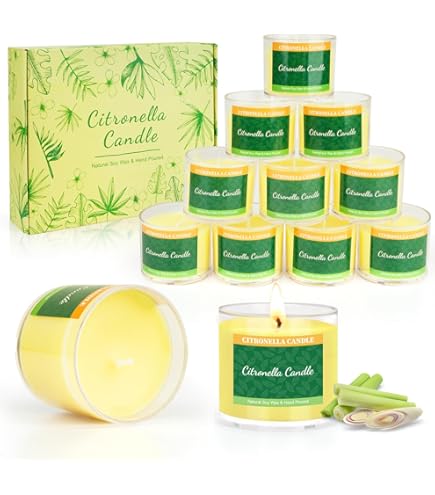 Candele Per Esterni Bolsius 6 Pezzi - In Vetro Limone, 70 Ore Di Combustione - Foto 13