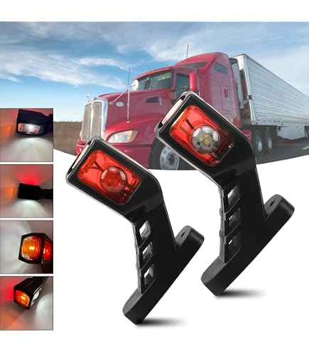 Feux De Position Latéraux LED - 12V-24V - Blanc/Rouge - Pour Camion/Voiture