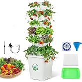Huanyu Hydroponic Growing System 6 Layers 30 Pods Vertical Hydroponic Tower with Timer Hydroponic Garden Tower with 10L Water