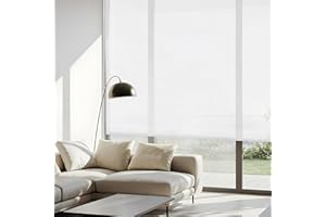 Blindecor Belmont estor enrollable tejido translúcido brillante - Blanco, 200 x 270 cm (Ancho por Alto). Tamaño de la Tela 197 x 265 cm. Estores para ventanas