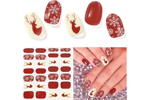 DUKASOU Semi Cured Gel Nail Strips - 28 pcs Gel Nail Stickers-Full Wraps, Long Lasting, UV Lamp Compatible - Salon Quality Nail Art Stickers, Easy to Apply