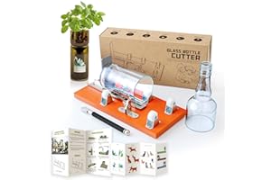 B BLOOMOAK Bloomoak Glassflasche-Schneider, das Schneider Werkzeug Set für die Flashe, DIY Schneider-Maschine Bausatz für Wein, Whisky, Bier, Champagner, Mason Jars, runde Flasche mit Beschützer
