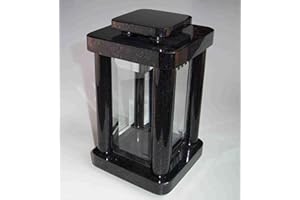 designgrab Moderne Lampe Funéraire en Granit suédois Lampes Black SS1 Noir Funéraire Tombe