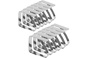 Emwel Tischdeckenklammer - 12 STÜCK Tischtuchklammer Tischtuch Klammer Edelstahl Tischklammern Tischdeckenklemmen Tischdeckenhalter Tischdeckenhalter (7 cm x 8 cm) für Dicke 3-5 cm