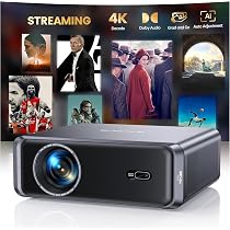 Proiettore WiFi Bluetooth 4K, Auto Focus, 800 ANSI, Portatile Per Film Interni/Esterni, Compatibile IOS/Android