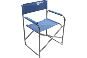 Homecall Alu Folding camping director chair with 600D polyester blue