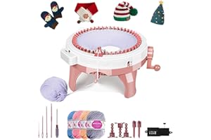 SMGBWAY Macchina per Maglieria 48 Aghi, Macchina per Maglieria, Telaio Rotondo Intelligente, Macchine per Maglieria con contatore di Fila per Adulti,Bambini Tessuti a Mano, Come Cappelli Sciarpe Guanti