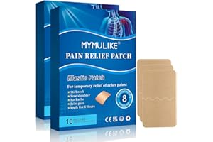 MYMULIKE Patch Anti Douleur, 32 pcs Moxibustion Pain Relief Patch pour Soulager la Douleur au Cou, au Genou et Aux Articulations Musculaires Jusqu'à 8 Heures (32PCS)
