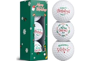 BBTO Set di 3 Palline da Golf Natalizie Divertenti con Scatola Idea Regalo Originale per Compleanno Regalo di Natale per Golfisti Appassionati di Golf Amici Familiari Colleghi