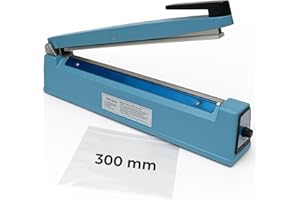 TEMPO DI SALDI Sigillatrice per Sacchetti con barra da 300 mm, Termosaldatrice Sigilla Sacchetti a Caldo in pochi secondi. Macchina Sigilla Buste professionale per alimentari