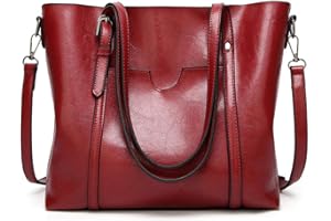 AINUOEY Mujer Bolsos de Mano Casual Bandolera Marca Mediano Totes Antirrobo Hombro Italianos PU Cuero 76612 1 piezas
